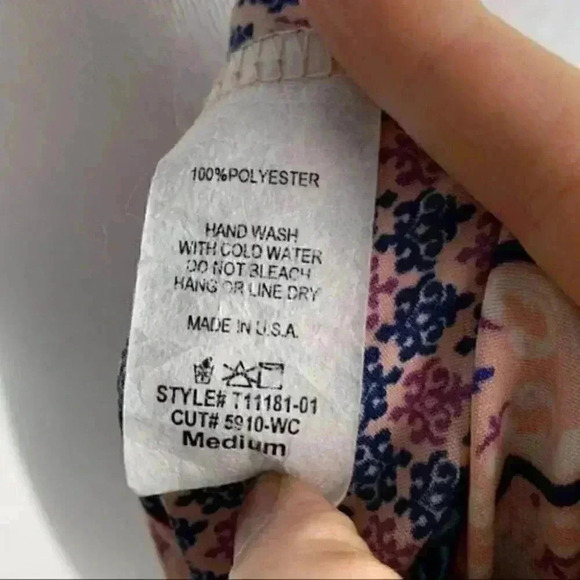 Brixton ivory top size M Multicolored geometric - Picture 7 of 8